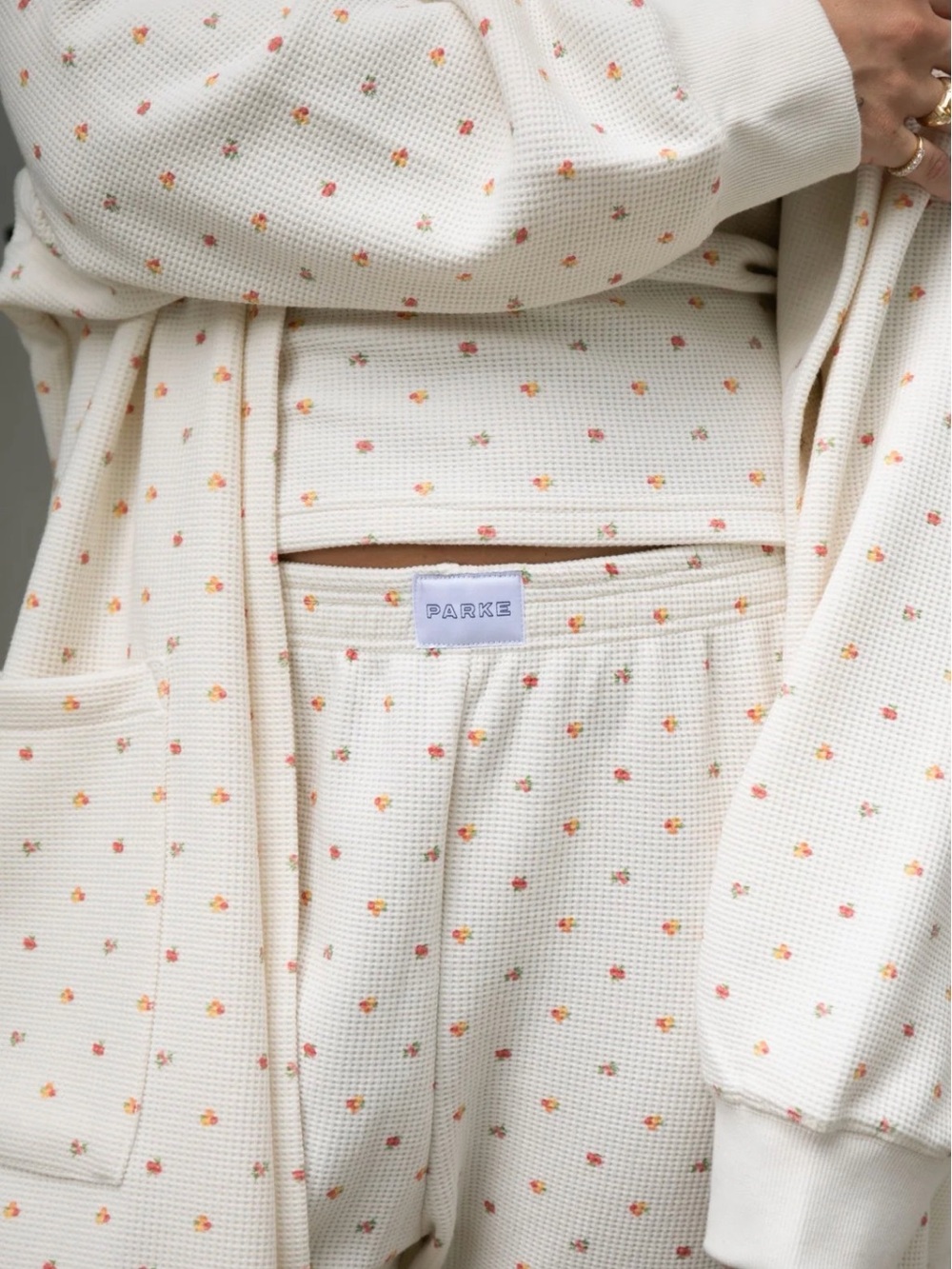 PARKE x Maggie & Emma Waffle Robe - Sunset Floral - S/M - NEW! π©·π§‘π - Picture 4 of 7